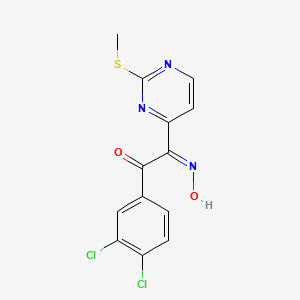 molecular formula C13H9Cl2N3O2S B2453660 (2Z)-1-(3,4-二氯苯基)-2-(N-羟基亚氨基)-2-[2-(甲硫基)嘧啶-4-基]乙烷-1-酮 CAS No. 939761-42-9