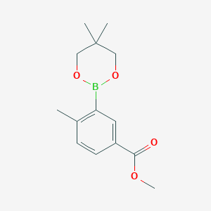molecular formula C14H19BO4 B2453680 3-(5,5-二甲基-1,3,2-二氧杂硼环丁烷-2-基)-4-甲基苯甲酸甲酯 CAS No. 1221343-13-0