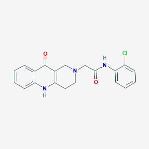 molecular formula C20H18ClN3O2 B2453684 N-(2-chlorophenyl)-2-(10-oxo-3,4,5,10-tetrahydrobenzo[b][1,6]naphthyridin-2(1H)-yl)acetamide CAS No. 1251635-43-4