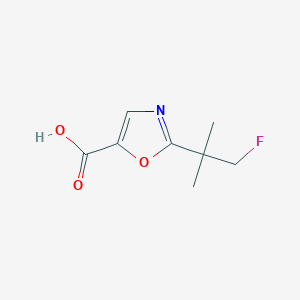 molecular formula C8H10FNO3 B2453687 2-(1-氟-2-甲基丙烷-2-基)-1,3-噁唑-5-羧酸 CAS No. 2247104-03-4