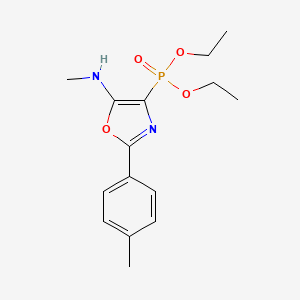 molecular formula C15H21N2O4P B2453705 4-diethoxyphosphoryl-N-methyl-2-(4-methylphenyl)-1,3-oxazol-5-amine CAS No. 302928-66-1