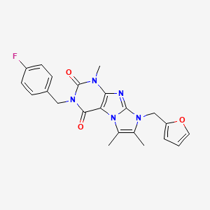 3-(4-fluorobenzyl)-8-(furan-2-ylmethyl)-1,6,7-trimethyl-1H-imidazo[2,1-f]purine-2,4(3H,8H)-dione