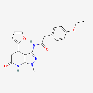 2-(4-ethoxyphenyl)-N-(4-(furan-2-yl)-1-methyl-6-oxo-4,5,6,7-tetrahydro-1H-pyrazolo[3,4-b]pyridin-3-yl)acetamide