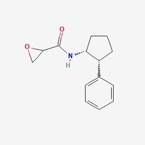 molecular formula C14H17NO2 B2453722 N-[(1R,2R)-2-Phenylcyclopentyl]oxirane-2-carboxamide CAS No. 2411183-74-7