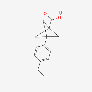 molecular formula C14H16O2 B2453725 3-(4-Ethylphenyl)bicyclo[1.1.1]pentane-1-carboxylic acid CAS No. 2287341-66-4