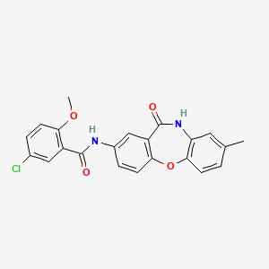 5-chloro-2-methoxy-N-(8-methyl-11-oxo-10,11-dihydrodibenzo[b,f][1,4]oxazepin-2-yl)benzamide