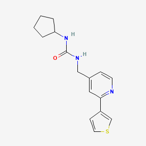 1-Cyclopentyl-3-((2-(thiophen-3-yl)pyridin-4-yl)methyl)urea