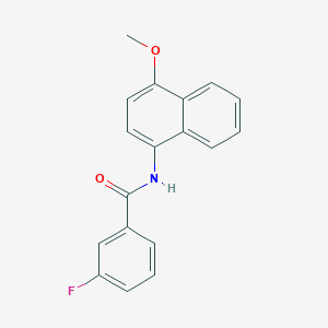 molecular formula C18H14FNO2 B2453758 3-fluoro-N-(4-methoxynaphthalen-1-yl)benzamide CAS No. 392246-59-2
