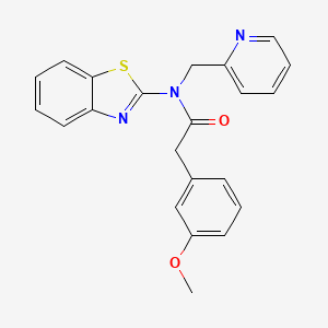 molecular formula C22H19N3O2S B2453763 N-(benzo[d]thiazol-2-yl)-2-(3-methoxyphenyl)-N-(pyridin-2-ylmethyl)acetamide CAS No. 953942-39-7