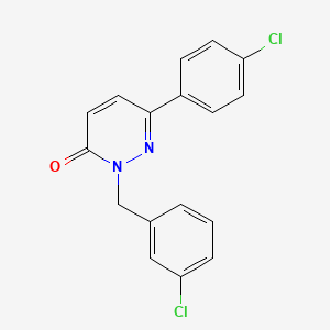molecular formula C17H12Cl2N2O B2453765 6-(4-Chlorophenyl)-2-[(3-chlorophenyl)methyl]pyridazin-3-one CAS No. 922946-48-3