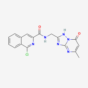 molecular formula C17H13ClN6O2 B2453772 1-chloro-N-({7-hydroxy-5-methyl-[1,2,4]triazolo[1,5-a]pyrimidin-2-yl}methyl)isoquinoline-3-carboxamide CAS No. 1808623-78-0