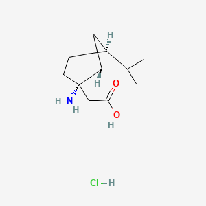 molecular formula C11H20ClNO2 B2453774 [(1R,2R,5S)-2-Amino-6,6-dimethylbicyclo[3.1.1]hept-2-yl]acetic acid hydrochloride CAS No. 1335031-82-7