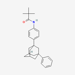 molecular formula C27H33NO B2453778 2,2-二甲基-N-[4-(3-苯基-1-金刚烷基)苯基]丙酰胺 CAS No. 313508-95-1