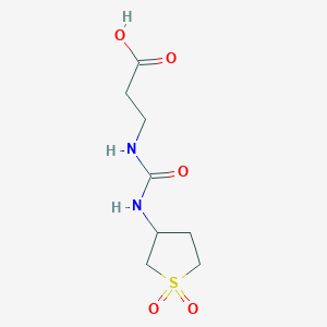 molecular formula C8H14N2O5S B2453782 3-[(1,1-Dioxothiolan-3-yl)carbamoylamino]propanoic acid CAS No. 1018300-47-4