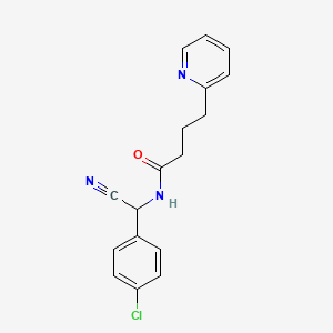molecular formula C17H16ClN3O B2453784 N-[(4-chlorophenyl)(cyano)methyl]-4-(pyridin-2-yl)butanamide CAS No. 1375237-71-0
