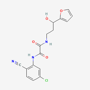 molecular formula C16H14ClN3O4 B2453786 N1-(5-chloro-2-cyanophenyl)-N2-(3-(furan-2-yl)-3-hydroxypropyl)oxalamide CAS No. 1421490-85-8