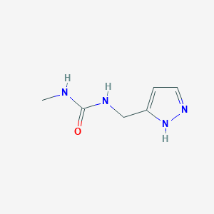 molecular formula C6H10N4O B2453795 3-methyl-1-[(1H-pyrazol-3-yl)methyl]urea CAS No. 1546298-90-1