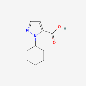 molecular formula C10H14N2O2 B2453803 2-Cyclohexylpyrazole-3-carboxylic acid CAS No. 1177298-27-9
