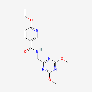 molecular formula C14H17N5O4 B2453805 N-((4,6-dimethoxy-1,3,5-triazin-2-yl)methyl)-6-ethoxynicotinamide CAS No. 2034358-17-1