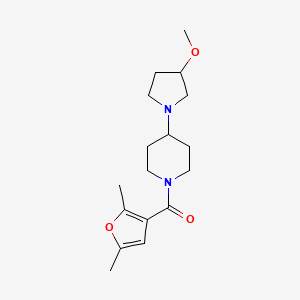 molecular formula C17H26N2O3 B2453812 (2,5-二甲基呋喃-3-基)(4-(3-甲氧基吡咯烷-1-基)哌啶-1-基)甲烷酮 CAS No. 2034377-00-7