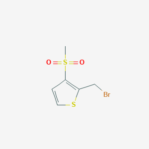 molecular formula C6H7BrO2S2 B2453816 2-(Bromomethyl)-3-methylsulfonylthiophene CAS No. 2247106-12-1