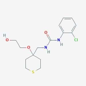 1-(2-chlorophenyl)-3-((4-(2-hydroxyethoxy)tetrahydro-2H-thiopyran-4-yl)methyl)urea