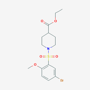 molecular formula C15H20BrNO5S B2453820 Ethyl 1-(5-bromo-2-methoxyphenyl)sulfonylpiperidine-4-carboxylate CAS No. 893668-04-7