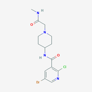 5-bromo-2-chloro-N-{1-[(methylcarbamoyl)methyl]piperidin-4-yl}pyridine-3-carboxamide