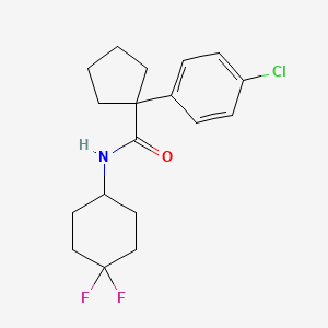 molecular formula C18H22ClF2NO B2453844 1-(4-氯苯基)-N-(4,4-二氟环己基)环戊烷甲酰胺 CAS No. 2176270-88-3