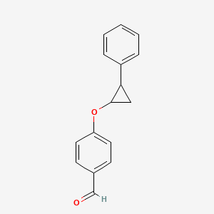 molecular formula C16H14O2 B2453858 4-(2-Phenylcyclopropoxy)benzaldehyde CAS No. 1795373-20-4