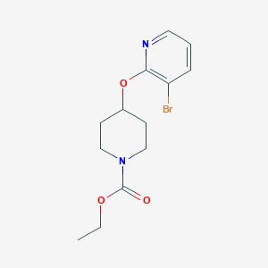 molecular formula C13H17BrN2O3 B2453863 4-((3-溴吡啶-2-基)氧基)哌啶-1-羧酸乙酯 CAS No. 1448137-44-7