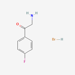 molecular formula C8H9BrFNO B2453885 2-Amino-1-(4-fluorophenyl)ethan-1-one hydrobromide CAS No. 353506-03-3