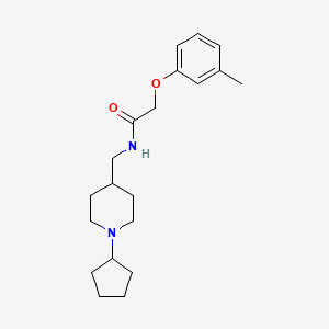 N-((1-cyclopentylpiperidin-4-yl)methyl)-2-(m-tolyloxy)acetamide