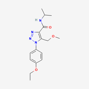 molecular formula C16H22N4O3 B2453893 1-(4-ethoxyphenyl)-N-isopropyl-5-(methoxymethyl)-1H-1,2,3-triazole-4-carboxamide CAS No. 950236-82-5