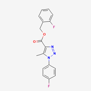 molecular formula C17H13F2N3O2 B2453900 2-fluorobenzyl 1-(4-fluorophenyl)-5-methyl-1H-1,2,3-triazole-4-carboxylate CAS No. 946329-58-4