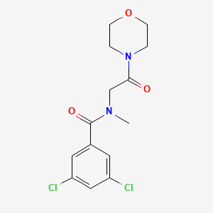 molecular formula C14H16Cl2N2O3 B2453905 3,5-dichloro-N-methyl-N-[2-(morpholin-4-yl)-2-oxoethyl]benzamide CAS No. 2244512-88-5