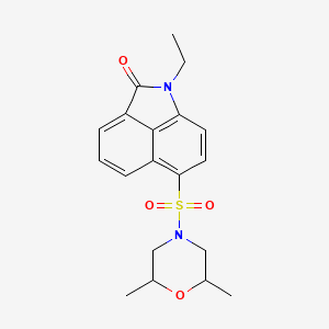 molecular formula C19H22N2O4S B2453909 6-((2,6-dimethylmorpholino)sulfonyl)-1-ethylbenzo[cd]indol-2(1H)-one CAS No. 438489-19-1
