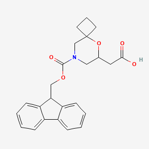 2-[8-(9H-Fluoren-9-ylmethoxycarbonyl)-5-oxa-8-azaspiro[3.5]nonan-6-yl]acetic acid