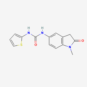 molecular formula C14H13N3O2S B2453932 1-(1-Methyl-2-oxoindolin-5-yl)-3-(thiophen-2-yl)urea CAS No. 1171865-81-8