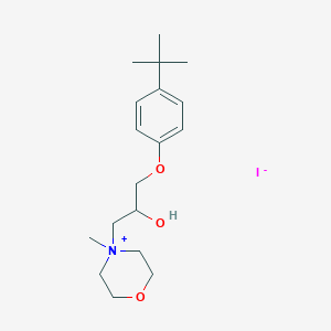 molecular formula C18H30INO3 B2453934 4-(3-(4-(Tert-butyl)phenoxy)-2-hydroxypropyl)-4-methylmorpholin-4-ium iodide CAS No. 1106750-73-5