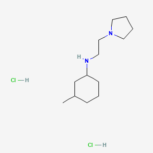 molecular formula C13H28Cl2N2 B2453936 3-甲基-N-(2-吡咯烷-1-基乙基)环己烷-1-胺；二盐酸盐 CAS No. 2418727-13-4