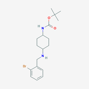 molecular formula C18H27BrN2O2 B2453937 tert-Butyl (4-((2-bromobenzyl)amino)cyclohexyl)carbamate CAS No. 1286264-34-3