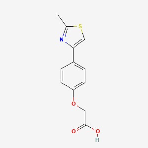 molecular formula C12H11NO3S B2453940 [4-(2-Methyl-thiazol-4-yl)-phenoxy]-acetic acid CAS No. 452345-64-1