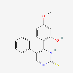 molecular formula C17H14N2O2S B2453941 6-(2-hydroxy-4-methoxyphenyl)-5-phenylpyrimidine-2(1H)-thione CAS No. 879923-84-9