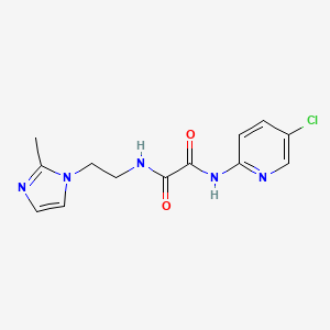 molecular formula C13H14ClN5O2 B2453944 N1-(5-chloropyridin-2-yl)-N2-(2-(2-methyl-1H-imidazol-1-yl)ethyl)oxalamide CAS No. 1208546-56-8