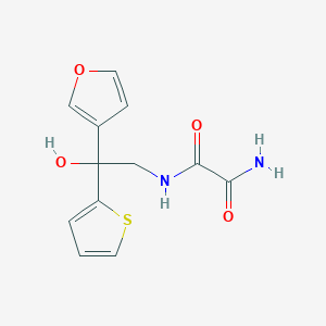 molecular formula C12H12N2O4S B2453948 N'-[2-(furan-3-yl)-2-hydroxy-2-(thiophen-2-yl)ethyl]ethanediamide CAS No. 2097896-54-1