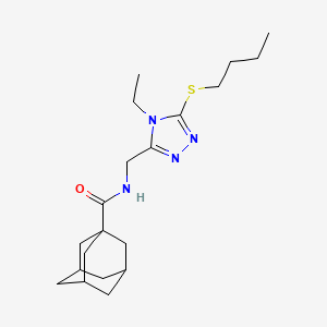 N-[(5-butylsulfanyl-4-ethyl-1,2,4-triazol-3-yl)methyl]adamantane-1-carboxamide