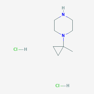 molecular formula C8H18Cl2N2 B2453958 1-(1-甲基环丙基)哌嗪;二盐酸盐 CAS No. 2377035-56-6
