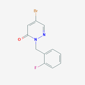 molecular formula C11H8BrFN2O B2453961 5-Bromo-2-(2-fluorobenzyl)pyridazin-3(2H)-one CAS No. 2092338-54-8