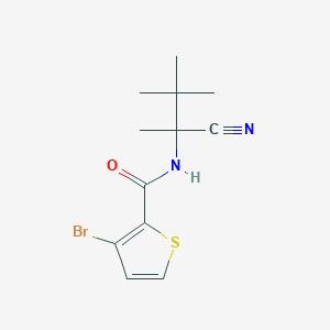 molecular formula C12H15BrN2OS B2453966 3-bromo-N-(1-cyano-1,2,2-trimethylpropyl)thiophene-2-carboxamide CAS No. 2094473-89-7
